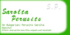 sarolta perusits business card